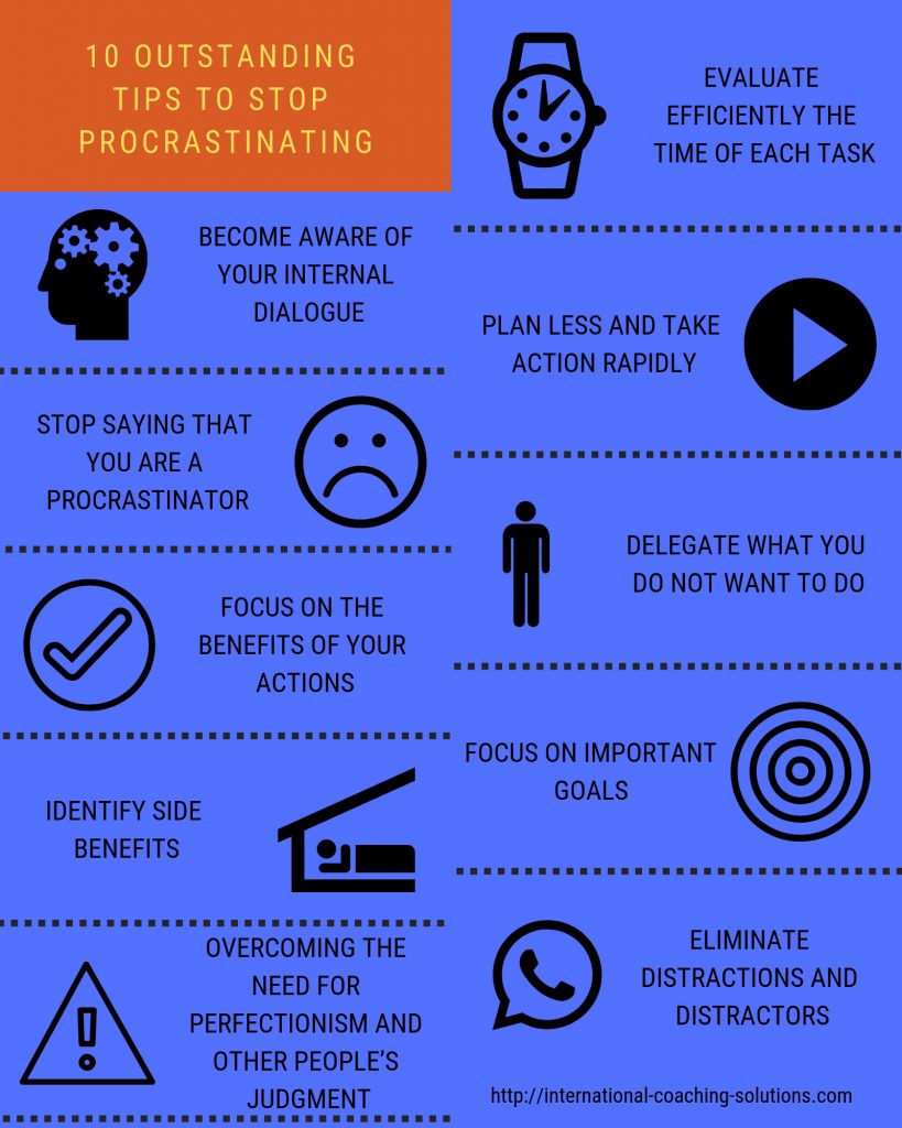 10 outstanding tips to stop procrastinating